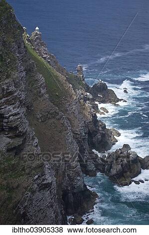 "Cliffs with Cape Point Lighthouse, Cape Point, South Africa, Africa" View Large Photo Image Stock Photo - "Cliffs with Cape Point Lighthouse, Cape Point, South Africa, Africa". Fotosearch