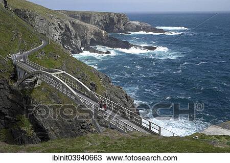 "Cliffs with suspension bridge, Mizen Head, most southwest point of Ireland, County Cork, Ireland, Europe" View Large Photo Image Stock Image - "Cliffs with suspension bridge, Mizen Head, most southwest point of Ireland, County Cork, Ireland, Europe". Fotosearch