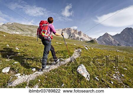 "Climber in Kleinfanes, ascent to the Neunerspitze, Sas Dales Nu, in the Fanes, Fanes-Senes-Prague, in the back Antoniusspitze and Eisengabelspitze, Val Badia, Dolomites, South Tyrol, Italy, Europe" View Large Photo Image Stock Image - "Climber in Kleinfanes, ascent to the Neunerspitze, Sas Dales Nu, in the Fanes, Fanes-Senes-Prague, in the back Antoniusspitze and Eisengabelspitze, Val Badia, Dolomites, South Tyrol, Italy, Europe". Fotosearch
