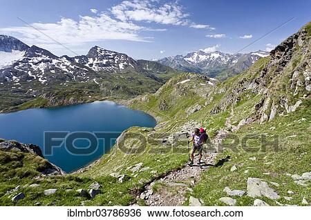 "Climbers above Grosser Schwarzsee Lake, during the ascent of Mt Zuckerhutl from Passeiertal Valley, South Tyrol, Trentino-Alto Adige, Italy, Europe" View Large Photo Image Stock Photograph - "Climbers above Grosser Schwarzsee Lake, during the ascent of Mt Zuckerhutl from Passeiertal Valley, South Tyrol, Trentino-Alto Adige, Italy, Europe". Fotosearch