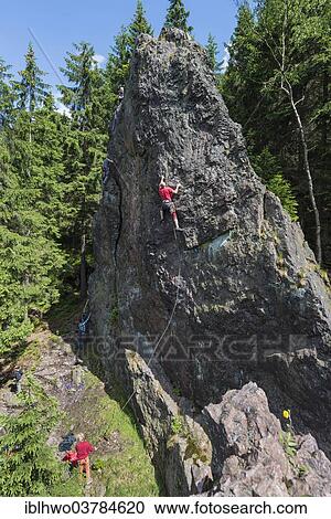 "Climbers on Geierfelsen rock, Gehlberg, Thuringian Forest, Thuringia, Germany, Europe" View Large Photo Image Stock Image - "Climbers on Geierfelsen rock, Gehlberg, Thuringian Forest, Thuringia, Germany, Europe". Fotosearch