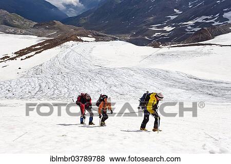 "Climbers on the edge of the Zufallferner Glacier in Val Martello, South Tyrol, Italy, Europe" View Large Photo Image Stock Photo - "Climbers on the edge of the Zufallferner Glacier in Val Martello, South Tyrol, Italy, Europe". Fotosearch