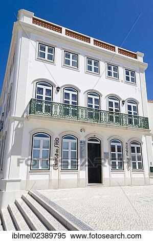 Stock Photography - "Clinica do Sitio, Largo Nossa Senhora da Nazare, Sitio village, Nazare, Oeste, Leiria District, Portugal, Europe". Fotosearch