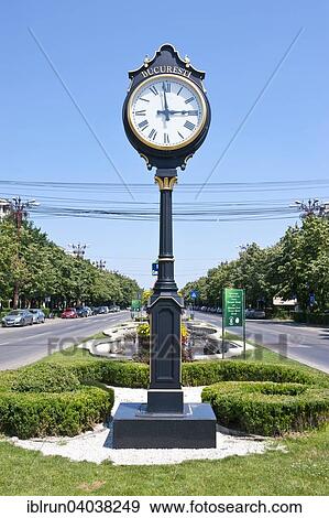 "Clock, Bulevardul Unirii boulevard, Bucharest, Romania, Europe" View Large Photo Image Stock Photo - "Clock, Bulevardul Unirii boulevard, Bucharest, Romania, Europe". Fotosearch