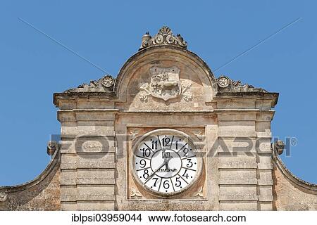 Picture - "Clock, Palazzo dellâ€™Annunziata, Matera, Italy, Europe". Fotosearch