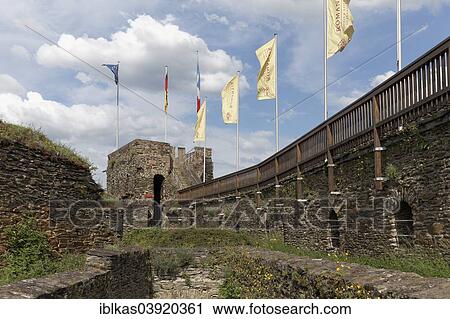 "Clock tower and upper ramparts, Burg Rheinfels castle, Unesco World Heritage Upper Middle Rhine Valley, near St. Goar, Rhineland-Palatinate, Germany, Europe" View Large Photo Image Stock Image - "Clock tower and upper ramparts, Burg Rheinfels castle, Unesco World Heritage Upper Middle Rhine Valley, near St. Goar, Rhineland-Palatinate, Germany, Europe". Fotosearch