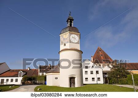 "Clock tower in the sixth castle courtyard, Burghausen Castle, Burghausen, Bavaria, Germany, Europe" View Large Photo Image Picture - "Clock tower in the sixth castle courtyard, Burghausen Castle, Burghausen, Bavaria, Germany, Europe". Fotosearch