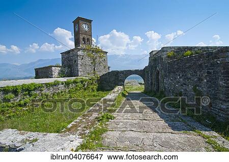 "Clock tower of Gjirokaster Fortress, UNESCO World Heritage Site, Gjirokaster, Albania, Europe" View Large Photo Image Stock Photo - "Clock tower of Gjirokaster Fortress, UNESCO World Heritage Site, Gjirokaster, Albania, Europe". Fotosearch