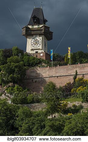 "Clock tower on Schlossberg hill, Graz, Styria, Austria, Europe" View Large Photo Image Stock Photo - "Clock tower on Schlossberg hill, Graz, Styria, Austria, Europe". Fotosearch