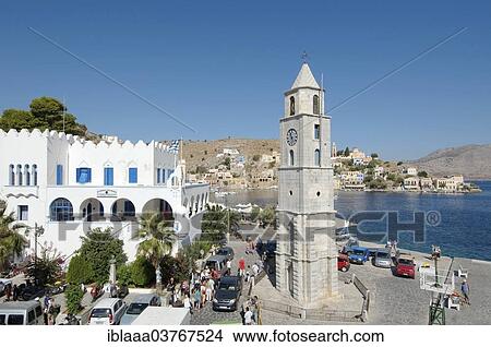 "Clock Tower, Symi, Symi island, Greece, Europe" View Large Photo Image Picture - "Clock Tower, Symi, Symi island, Greece, Europe". Fotosearch