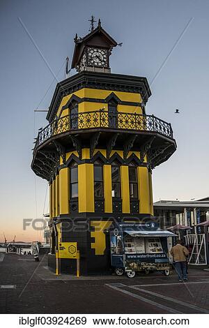 "Clock Tower, yellow clock tower, Victoria and Alfred Waterfront, Cape Town, Western Cape, South Africa, Africa" View Large Photo Image Stock Photo - "Clock Tower, yellow clock tower, Victoria and Alfred Waterfront, Cape Town, Western Cape, South Africa, Africa". Fotosearch