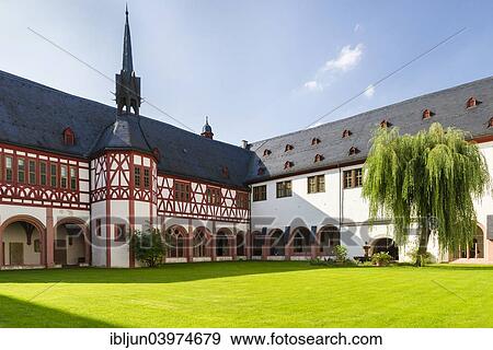 "Cloister cloister garden and fountain, 13th - 14th century., abbey church, Cistercian Eberbach Abbey, Eltville am Rhein, Rheingau, Hesse, Germany, Europe" View Large Photo Image Stock Photo - "Cloister cloister garden and fountain, 13th - 14th century., abbey church, Cistercian Eberbach Abbey, Eltville am Rhein, Rheingau, Hesse, Germany, Europe". Fotosearch