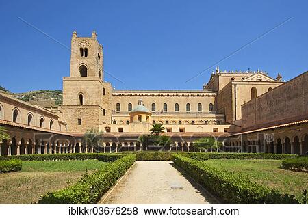 "Cloister, Monreale Cathedral or Cathedral of Santa Maria Nuova, Monreale, Sicily, Italy, Europe" View Large Photo Image Stock Photo - "Cloister, Monreale Cathedral or Cathedral of Santa Maria Nuova, Monreale, Sicily, Italy, Europe". Fotosearch