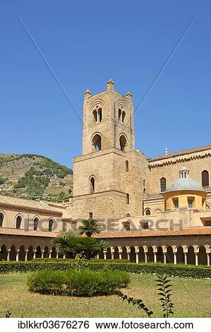 "Cloister, Monreale Cathedral or Cathedral of Santa Maria Nuova, Monreale, Sicily, Italy, Europe" View Large Photo Image Stock Photograph - "Cloister, Monreale Cathedral or Cathedral of Santa Maria Nuova, Monreale, Sicily, Italy, Europe". Fotosearch