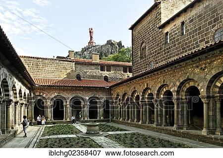 "Cloister of cathedral Notre Dame, Le Puy en Velay, departure of Saint Jacques de Compostelle way, Haute Loire, Auvergne, France, Europe" View Large Photo Image Stock Photo - "Cloister of cathedral Notre Dame, Le Puy en Velay, departure of Saint Jacques de Compostelle way, Haute Loire, Auvergne, France, Europe". Fotosearch