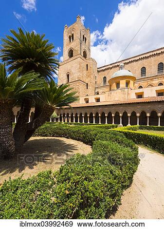 "Cloister with ornate pillars, Monreale Cathedral or Santa Maria Nuova, Monreale, Sicily, Italy, Europe" View Large Photo Image Stock Photo - "Cloister with ornate pillars, Monreale Cathedral or Santa Maria Nuova, Monreale, Sicily, Italy, Europe". Fotosearch