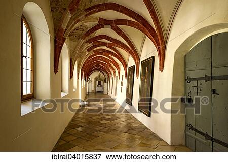"Cloister with sloping walls, Benedictine monastery Seeon, Klostersee, Seebruck, Chiemgau, Upper Bavaria, Bavaria, Germany, Europe" View Large Photo Image Stock Photo - "Cloister with sloping walls, Benedictine monastery Seeon, Klostersee, Seebruck, Chiemgau, Upper Bavaria, Bavaria, Germany, Europe". Fotosearch
