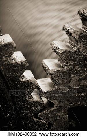 Stock Image - Close-up of cogs. Fotosearch