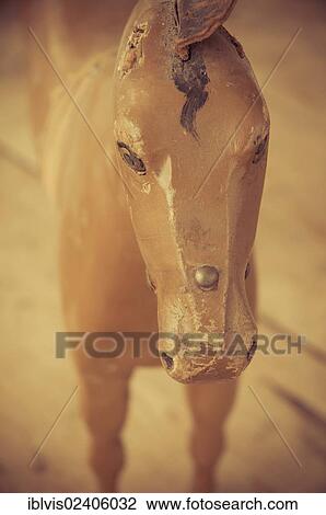 Close-up of wooden horse View Large Photo Image Stock Image - Close-up of wooden horse. Fotosearch