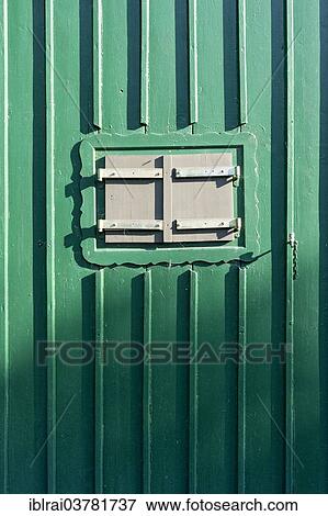 "Closed shutters of a green wooden hut, Lake Starnberg, Starnberg, Upper Bavaria, Bavaria, Germany, Europe" View Large Photo Image Stock Photo - "Closed shutters of a green wooden hut, Lake Starnberg, Starnberg, Upper Bavaria, Bavaria, Germany, Europe". Fotosearch