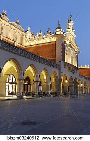 Stock Image - "Cloth Hall on the main market square, Sukiennice w Krakowie, Krakow, Lesser Poland, Poland, Europe". Fotosearch