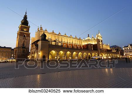 Stock Photography - "Cloth Hall on the main market square, Sukiennice w Krakowie, Krakow, Lesser Poland, Poland, Europe". Fotosearch