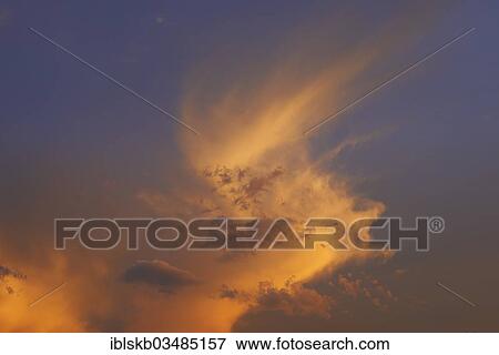 "Cloud formation in the evening light, Gauting, Upper Bavaria, Bavaria, Germany, Europe" View Large Photo Image Stock Photo - "Cloud formation in the evening light, Gauting, Upper Bavaria, Bavaria, Germany, Europe". Fotosearch