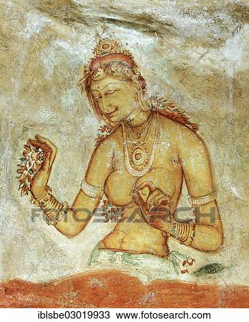 "Cloud Girl"""", petroglyphs, fresco, mural, painting at Lion Rock, UNESCO World Heritage Site, Sigiriya, Sigirija, Zentralprovinz, Sri Lanka, Asia" View Large Photo Image Stock Image - "Cloud Girl"""", petroglyphs, fresco, mural, painting at Lion Rock, UNESCO World Heritage Site, Sigiriya, Sigirija, Zentralprovinz, Sri Lanka, Asia". Fotosearch