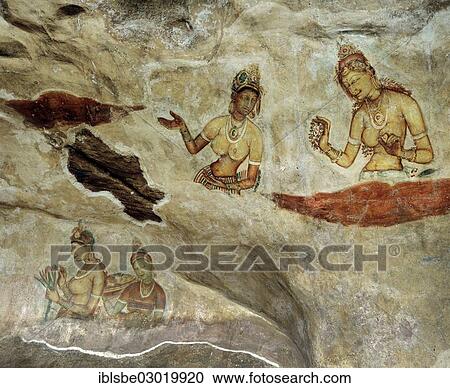 "Cloud Girls"""", petroglyphs on Lion Rock, frescoes, murals, UNESCO World Heritage Site, Sigiriya, Sigirija, Zentralprovinz, Sri Lanka, Asia" View Large Photo Image Stock Image - "Cloud Girls"""", petroglyphs on Lion Rock, frescoes, murals, UNESCO World Heritage Site, Sigiriya, Sigirija, Zentralprovinz, Sri Lanka, Asia". Fotosearch
