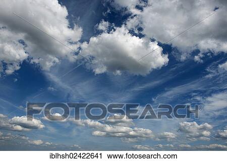 Clouds and cumulus clouds in a blue sky View Large Photo Image Stock Image - Clouds and cumulus clouds in a blue sky. Fotosearch