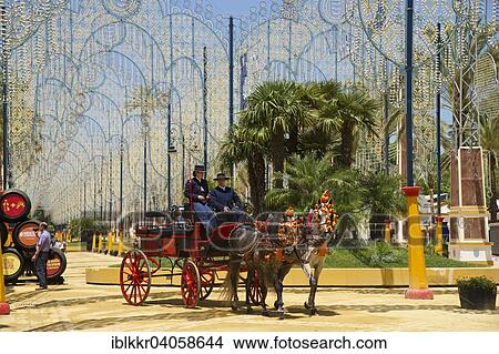 "Coach at the Feria del Caballo, Jerez de la Frontera, Andalusia, Spain, Europe" View Large Photo Image Picture - "Coach at the Feria del Caballo, Jerez de la Frontera, Andalusia, Spain, Europe". Fotosearch