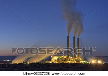 "Coal power plant, Navajo Generating Station at night, Navajo Nation Reservation, Page, Arizona, United States, North America" View Large Photo Image Stock Photo - "Coal power plant, Navajo Generating Station at night, Navajo Nation Reservation, Page, Arizona, United States, North America". Fotosearch