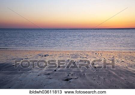 Stock Image - "Coast in the evening light, Lower Saxon Wadden Sea National Park, Borkum, East Frisian Islands, East Frisia, Lower Saxony, Germany, Europe". Fotosearch
