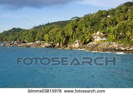 "Coast with a house, Beau Vallon, Mahe, Seychelles, Africa" View Large Photo Image Stock Photo - "Coast with a house, Beau Vallon, Mahe, Seychelles, Africa". Fotosearch