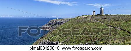"Coastal cliffs of Cap Frehel with the old and new lighthouses, Cap Frehel, Brittany, France, Europe" View Large Photo Image Stock Photograph - "Coastal cliffs of Cap Frehel with the old and new lighthouses, Cap Frehel, Brittany, France, Europe". Fotosearch