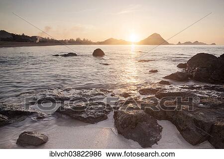 "Coastal landscape at sunrise, Kuta Lombok, Lombok Island, Nusa Tenggara Barat Province, Indonesia, Asia" View Large Photo Image Stock Photograph - "Coastal landscape at sunrise, Kuta Lombok, Lombok Island, Nusa Tenggara Barat Province, Indonesia, Asia". Fotosearch