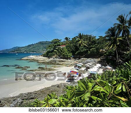Stock Image - "Coastal landscape, Patong Beach, Layan Beach, Phuket, Phuket Province, Thailand, Asia". Fotosearch