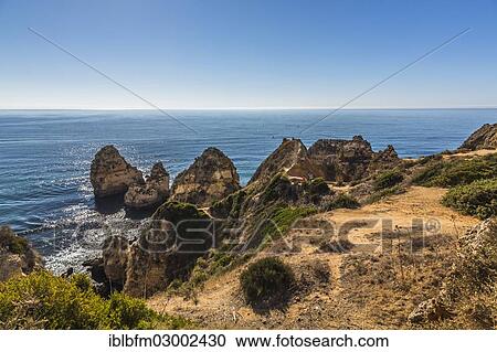 "Coastal landscape, rocky shore, Ponta da Piedade, Lagos, Algarve, Portugal, Europe" View Large Photo Image Stock Image - "Coastal landscape, rocky shore, Ponta da Piedade, Lagos, Algarve, Portugal, Europe". Fotosearch