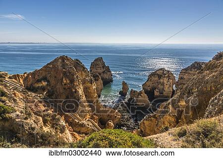 "Coastal landscape, rocky shore, Ponta da Piedade, Lagos, Algarve, Portugal, Europe" View Large Photo Image Stock Image - "Coastal landscape, rocky shore, Ponta da Piedade, Lagos, Algarve, Portugal, Europe". Fotosearch
