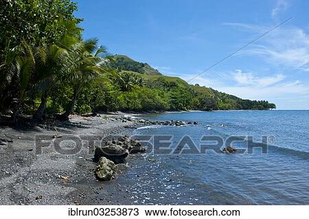 Stock Image - "Coastal landscape, Savo Island, Central Province, Solomon Islands, Oceania". Fotosearch
