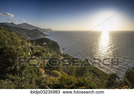 "Coastal landscape with mountains, Banyalbufar, Majorca, Balearic Islands, Spain, Europe" View Large Photo Image Stock Image - "Coastal landscape with mountains, Banyalbufar, Majorca, Balearic Islands, Spain, Europe". Fotosearch