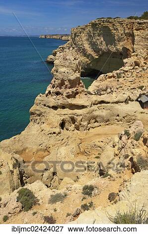 Coastline, Algar Seco, Carvoeiro, Lagoa, Algarve, Portugal, Europe View Large Photo Image Stock Photo - Coastline, Algar Seco, Carvoeiro, Lagoa, Algarve, Portugal, Europe. Fotosearch