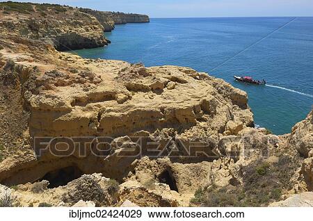 Coastline, Algar Seco, Carvoeiro, Lagoa, Algarve, Portugal, Europe View Large Photo Image Stock Photo - Coastline, Algar Seco, Carvoeiro, Lagoa, Algarve, Portugal, Europe. Fotosearch