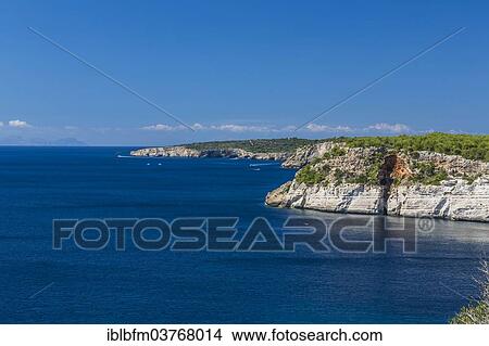 "Coastline at the Morro del Levante lookout point near Cala Galdana, Menorca, Balearic Islands, Spain, Europe" View Large Photo Image Picture - "Coastline at the Morro del Levante lookout point near Cala Galdana, Menorca, Balearic Islands, Spain, Europe". Fotosearch