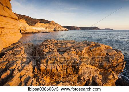 Stock Image - "Coastline in the Cabo de Gata-Nijar Natural Park, biosphere reserve, Almeria, Andalusia, Spain, Europe". Fotosearch