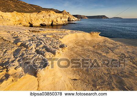 Stock Photo - "Coastline in the Cabo de Gata-Nijar Natural Park, biosphere reserve, Almeria, Andalusia, Spain, Europe". Fotosearch