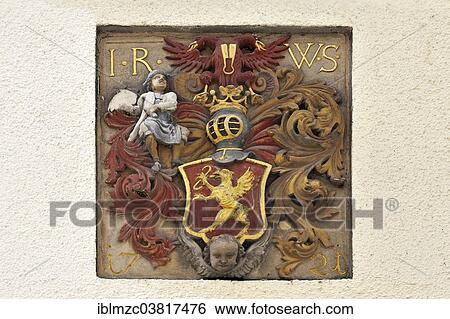 "Coat of arms by the stonemasons Iohann Richter and Wolfgang Schmauss, 1721, Bayreuth, Bavaria, Germany, Europe" View Large Photo Image Stock Photograph - "Coat of arms by the stonemasons Iohann Richter and Wolfgang Schmauss, 1721, Bayreuth, Bavaria, Germany, Europe". Fotosearch