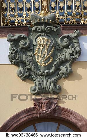 "Coat of arms of Grand Duke Wilhelm Ernst of Saxe-Weimar-Eisenach, on the Rococo Schloss Belvedere Palace, UNESCO World Cultural Heritage Site, Weimar, Thuringia, Germany, Europe" View Large Photo Image Stock Photograph - "Coat of arms of Grand Duke Wilhelm Ernst of Saxe-Weimar-Eisenach, on the Rococo Schloss Belvedere Palace, UNESCO World Cultural Heritage Site, Weimar, Thuringia, Germany, Europe". Fotosearch