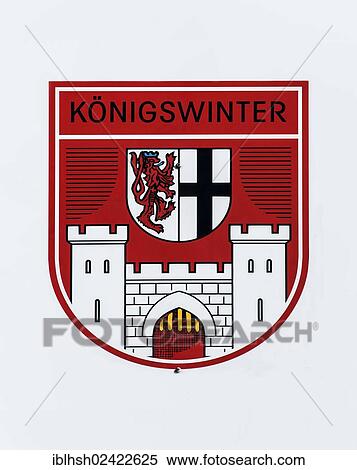 Coat of arms of Konigswinter, city walls of Konigswinter, above shield with lion and cross, North Rhine-Westphalia, Germany, Europe View Large Photo Image Stock Photography - Coat of arms of Konigswinter, city walls of Konigswinter, above shield with lion and cross, North Rhine-Westphalia, Germany, Europe. Fotosearch