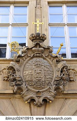 "Coat of arms of Prince Bishop Friedrich Carl von Schoenborn, 1674-1746, on the new town hall, 1732-1737, on the corner of Hauptwachstrasse street 1, Bamberg, Upper Franconia, Bavaria, Germany, Europe, PublicGround, Europe" View Large Photo Image Stock Photography - "Coat of arms of Prince Bishop Friedrich Carl von Schoenborn, 1674-1746, on the new town hall, 1732-1737, on the corner of Hauptwachstrasse street 1, Bamberg, Upper Franconia, Bavaria, Germany, Europe, PublicGround, Europe". Fotosearch
